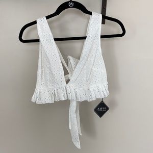 White crop top